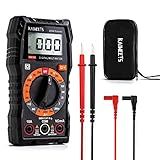 KAIWEETS Digital Multimeter with Case, DC AC Voltmeter, Ohm Volt Amp Test Meter and Continuity Test Diode Voltage Tester for Household Outlet, Automotive Battery Test (Anti-Burn with Double Fuses)