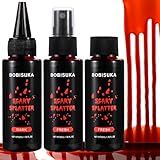 3PCS Halloween Realistic Washable Fake Blood Spray, Dripping Blood Makeup Kit for SFX, Cosplay, Party, Stage, Horror Film