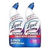 Lysol Power + Odor Fighting Toilet Bowl Cleaner Gel, For Cleaning and Disinfecting, Stain Removal, Fresh Clean Scent, 24oz (Pack of 2)