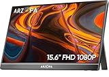 ARZOPA Portable Monitor 15.6'' FHD 1080P - Ultra-Slim Portable Laptop Monitor with Kickstand - IPS Display for PC, MAC, Phone, Xbox, PS5 - USB C & HDMI Connectivity - A1