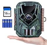 KJK Trail Camera 36MP 2.7K, Mini Game Camera with Night Vision 0.1s Trigger Time Motion Activated 130°Wide-Angle, Waterproof Trail Cam with 2.0” HD TFT Screen, Hunting Camera for Wildlife Monitoring