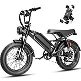 YOLOWAY Electric Bike for Adults,Electric Dirt Bike 2000W/1500W Peak Motor,E Bike 20"/16" *4 Fat Tire,All Terrain 32/28MPH Top Speed,Ebike Up 55-80 Miles Range,48V Removable Battery