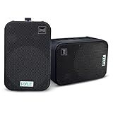 Dual Waterproof Outdoor -Speaker System - 6.5 Inch Pair of Weatherproof Wall / Ceiling Mounted -Speakers Heavy Duty Universal Mount - Use in the Pool, Patio, Indoor - Pyle PDWR50B (Black)