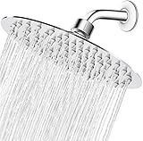 NearMoon Rain Shower Head, Ultra-Thin Design-Pressure Boosting, Awesome Some Experience, High Flow Stainless Steel Rainfall Head (8 Inch,Chrome Finish)