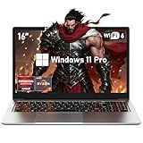 Gaming Laptop, 16 Inch Lap Top Computer 2026 with Ryzen 7 5825U Processor, 16GB DDR4, 1T SSD, Window 11 Pro, Backlit Keyboard, FHD Display 1920*1080P, WiFi 6, HDMI, for Student, Office, Business