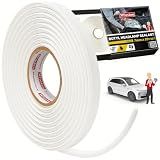 XFasten Butyl Rope Headlight Sealant Tape White 20ft, No-Squish Packaging Automotive Retrofit Butyl Tape RV Waterproof and Airtight Resealing for Headlamp Restoration, Windshield, and Tail Light, 7 mm