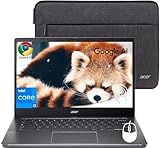 acer Chromebook Plus 514 Laptop with Google AI, Intel 8-Core i3-N305, 8 GB LPDDR5, 2 TB SSD, 14" FHD IPS Touch Screen, Wi-Fi 6E, 1080P Webcam, Chrome OS, 7-in-1 Docking Station, Wireless Mouse