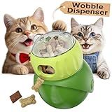 KADTC Wobble Cat Treat Dispenser Toy U.S. Brand & Design for Indoor Cats Enrichment Ball Kitten Kibble Dispensing Food Balls Slow Feeder Toys Kitty Interactive Stimulating Toys