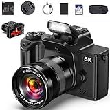 True 5K Digital Cameras for Photography - 80MP WiFi Vlogging Camera for YouTube with 4.0" Touch Screen, 18X Zoom, Lens Cap - Autofocus UHD One-Touch Macro Video Camara Gifts for Beginner Photographer