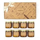 Scented Candles for Home,8 Pack Soy Wax Candle Set,Scented Candles Gift Set,Aromatherapy Candles, Amber Jar Vintage Apothecary Style, 8 Scents Gift Set