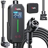 Raylix 16A Level 1&2 EV Charger, 110V-240V Electric Car Charger with 21ft Cable [Adjustable Current & Delay Charging] Portable EV Chargers for All SAE J1772, Nema 6-20 & Nema 5-15 Plug, Accessories