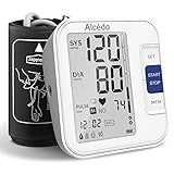 Alcedo Blood Pressure Monitor for Home Use, Automatic Digital BP Machine with Large Cuff for Upper Arm, LCD Screen, 2x120 Memory, Talking Function