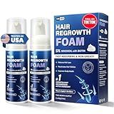 5% Minoxidil Foam for Men, Fast-Absorbing Non-Greasy Hair Regrowth Treatment for Thinning Hair & Beard, Clinically Proven, 2 x 2.11 Oz (2 Month Supply)