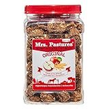 Mrs Pastures Cookies and Treats for Horses - Premium Horse Treats - Made with Apples, Oats, and Rolled Barley - Preservative Free - All Natural Ingredients - No Corn or Soy - Made in USA - (32oz Jar)