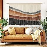Macrame Wall Hanging Boho Wall Decor Large-Scale Tie-Dye Tapestry 57"W*35"L