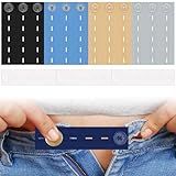 15 PCS Elastic Waist Extenders - Adjustable Button Expander, Maternity Pants Extender, Elastic Adjustable Waistband Button Extenders for Women, Men, Pregnancy (5 Colors)
