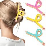 YARIEW Pencil Hair Claw Clips for Women Thick Hair Clips for Teacher Gifts