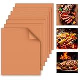 WIBIMEN Grill Mats for Outdoor Grill, Copper 7pcs Grill Mat