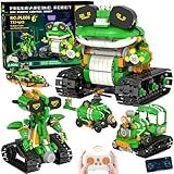 QHECTTY STEM Robot Building Kits for Kids 6-14, 5in1 Remote & APP Controlled STEM Tractor/Frog/Robot Building Toys, 732 Pcs Educational Building Block Sets for Kids, Erector Sets Gifts for Boys Girls