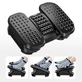 PEGZONE Foot Rest Under Desk with Massage Texture and Roller, Ergonomic Foot Stool with 2 Height Position, Adjustable Foot Rest for Under Desk at Work, Black