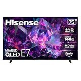 Hisense 75" E7 Cinema Series Hi-QLED Mini-LED 4K UHD Smart Fire TV (75E7SF, 2026 NEW) - Native 144Hz, AI Picture, Dolby Vision IQ · Atmos, FALD, HDR10+ Adaptive, MEMC, Alexa+