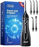 Nicwell Water Dental Flosser Teeth Pick - Cordless Portable 4 Modes Rechargeable Flossers Oral Irrigator IPX7 Waterproof Travel Gum Floss Cleaner Deep Cleaning Flossing Picks for Home Daily Shower