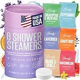 Cleverfy Shower Steamers Aromatherapy for Women and Men – Self-Care Shower Bombs for Stress Relief and Relaxation – 6 Tablets