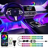 RGB Interior Car Strip Light with Smart APP Control，Led Car Lights Interior
