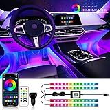 RGB Interior Car Strip Light with Smart APP Control，Led Car Lights Interior