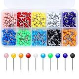 600 Multi Color Push Pins,1/8" Round Head Thumb Tacks for Bulletin Board