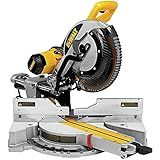 DEWALT Miter Saw, 12 Inch Double Bevel Sliding Compound Miter Saw, Blade Wrench and Material Clamp, Increased Crosscut Capacity, Powerful 3800 RPM Motor, Corded (DWS779)