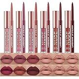 BestLand 12Pcs Matte Liquid Lipstick + Lip Liner Pens Set, Velvety Nude Lip Stain Waterproof Long Wear Makeup Gift Set