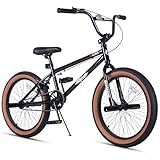 vollsch Freestyle BMX Bikes 20 Inch Kids Bicycle for 8-15 Years Old Teens, Boys, Girls, Beginner-Lever Riders, Black