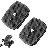 Voganacee 2-Pack Universal 43x43mm Quick Release Plate Set for Velbon Tripods, Compatible with CX-444, CX-888, CX-460, DF-50 - Durable, Easy-to-Use Quick Release System for Efficient Photography