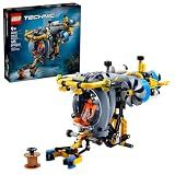 LEGO Technic Deep-Sea Research Submarine Toy - Building Toy for Kids, Boys and Girls, Ages 9+ - Creative and Unique Gift Idea for Birthdays - Movable Propellers and More - 42201
