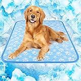Rywell Upgrade Self-Cooling Mat for Dogs Extra Large, 44'' x 32'' - Endothermic Color Changing Arc-Chill Cooling Fiber - Washable Non-Toxic Summer Pet Outdoor Bed, Non-Slip&Foldable
