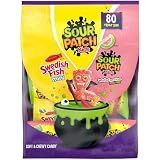 SOUR PATCH KIDS, SWEDISH FISH Soft & Chewy Candy Variety Pack, 80 ct
