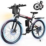 VARUN Folding Electric Bike - Peak 750W Motor Ebike for Adults,26'' Mountain E Bike with 48V Removable Battery, Up to 20+MPH 50 Miles, 21-Speed Gears & Dual Hydraulic Suspension