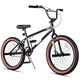 vollsch Freestyle BMX Bikes 20 Inch Kids Bicycle for 8-15 Years Old Teens, Boys, Girls, Beginner-Lever Riders, Black