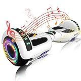 SIMATE 6.5" Hoverboard with Bluetooth & LED Lights, Self Balancing Hover Boards for Kids & Adults & Girls & Boys, for All Ages