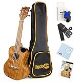 RockJam Premium Soprano Ukulele Kit with Tuner, Gig Bag, Strap, Picks & Spare Strings.