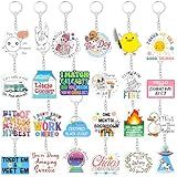 Remuuly 24 Pcs Funny Keychains Bulk Employee Appreciation Gifts Thank You Gifts for Adults Staff Employee Medical Assistant Nurse Doctor Coworker Teacher Office Accessories Party Favors