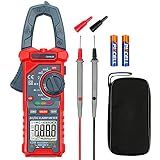 AstroAI Digital Clamp Meter Multimeter 4000 Counts Auto-ranging Amp Tester Measuring AC/DC Voltage & Current, Resistance, Capacitance, Frequency, Continuity, Live Wire Test, NCV Detection, Blue