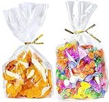 PigPotParty Cellophane Treat Bags 6x9 Inch, 50 Pack, Clear Goodie Bags
