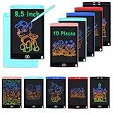 LCD Writing Tablet for Kids - 10 Pack 8.5 Inch Doodle Board Erasable Electronic Painting Drawing Pads Learning Toy Gifts for Christmas Birthday School Age 3-8 (Blue, Red, Green, Pink, Black)