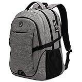 SHRRADOO Anti Theft Laptop Backpack Travel Backpacks with Combination Lock for Women Men (Grey, Large)