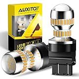 AUXITO LED Turn Signal Bulb 3157 LED Bulbs Amber Yellow Brighter 3156 3457A 4057 4157 LED Bulb for Front Rear Turn Signal Light Blinker DRL Marker Parking Lights, Pack of 2