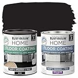 Rust-Oleum 367605 Home Interior Floor Coating Kit, Semi-Gloss Black