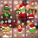 Christmas Window Clings Decorations for Glass Windows Winter Stickers Snowflakes Christmas Decorations Christmas Window Stickers for Holiday Window Clings Winter Decorations 10 Sheet