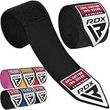 RDX Boxing Hand Wraps Inner Gloves, 4.5m 180 Inches Elasticated Thumb Loop Bandages, Under Mitts Wrist Hand Protection Muay Thai MMA Kickboxing Martial Arts Punching Bag Speed Ball Training Men Women